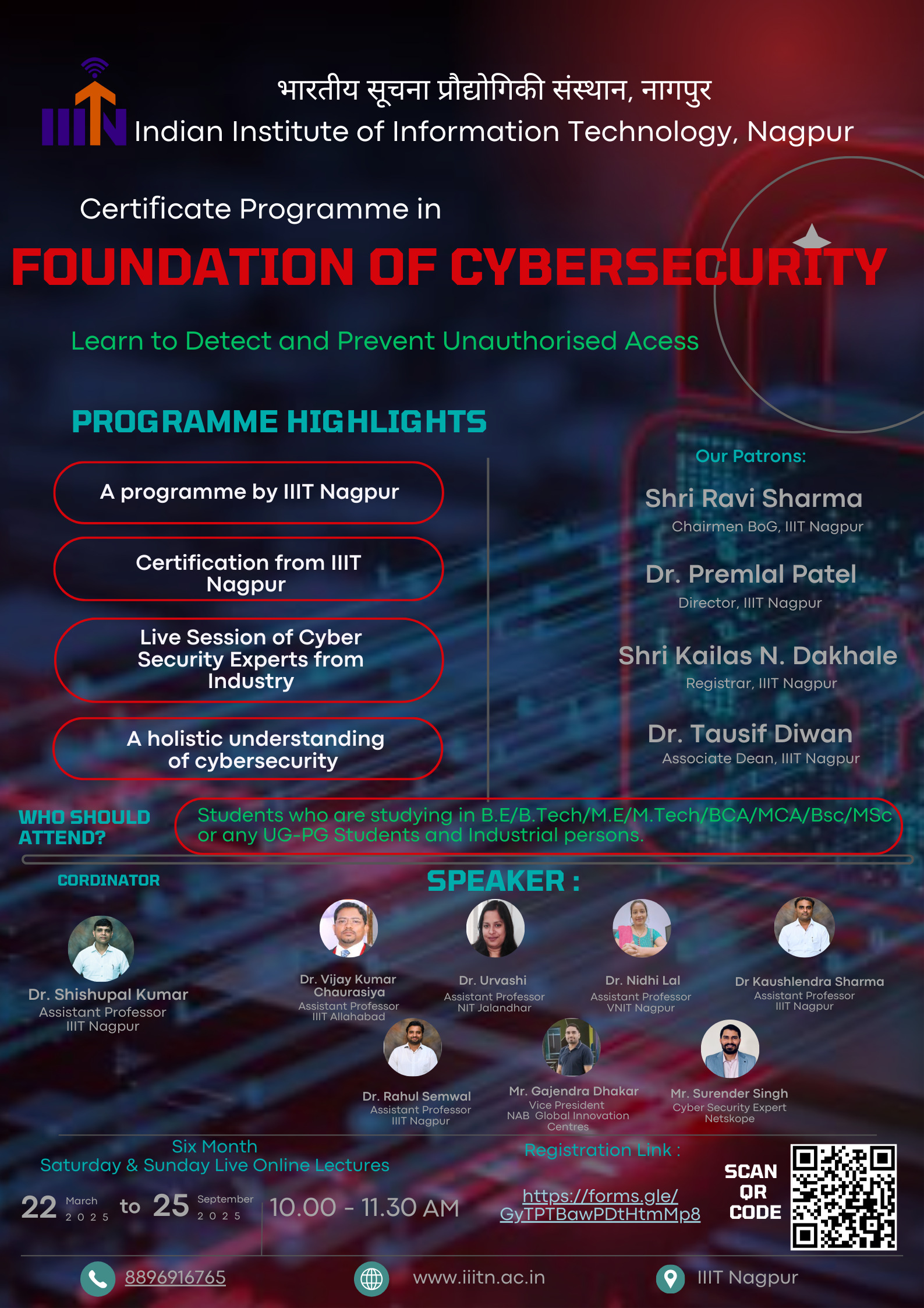 Online Certificate Programme on Foundations of Cybersecurity