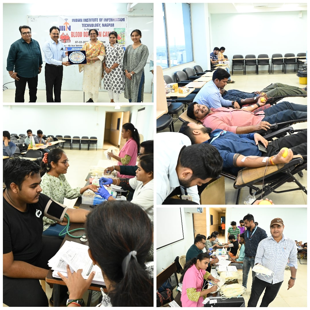 Blood Donation Camp organized by IIIT Nagpur in association with Jeevan Jyoti Blood Centre