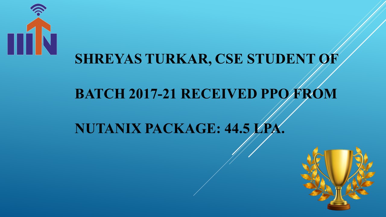 Congratulation to Shreyas Turkar